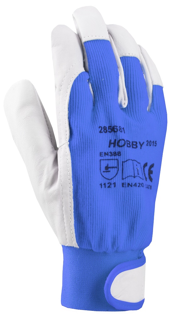 Kombinované rukavice ARDON®HOBBY 10/XL - s prodejní etiketou - modré V1/10