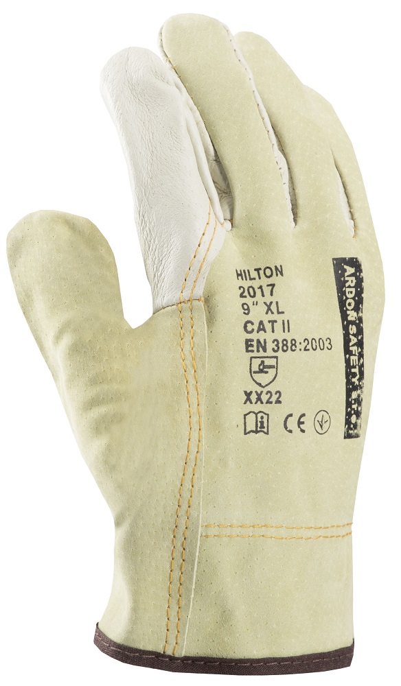 Kombinované rukavice ARDON®SIENOS 08/M - s prodejní etiketou - oranžové 08
