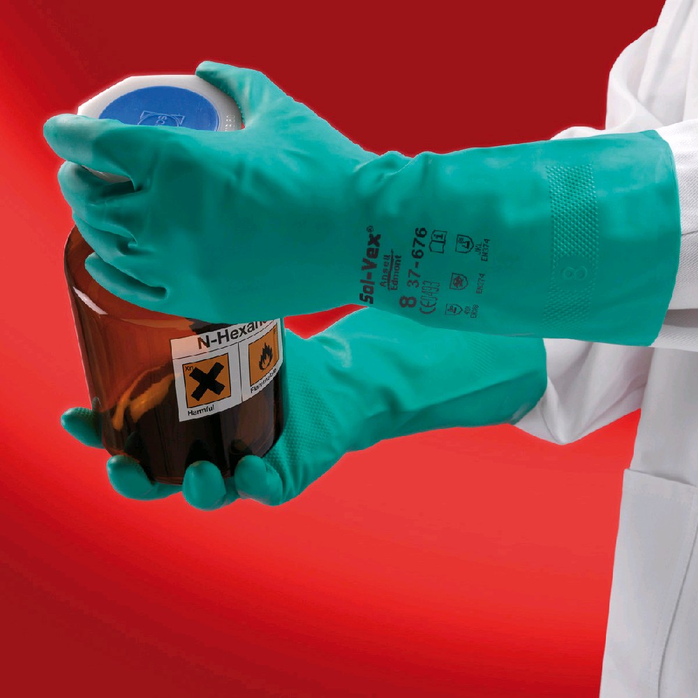 Chemické rukavice AlphaTec® 37-676 (ex Sol-vex®) 07/S 08