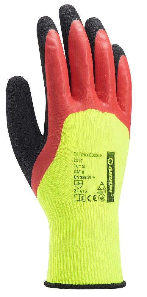 Máčené rukavice ARDON®PETRAX DOUBLE 07/S - s prodejní etiketou 10