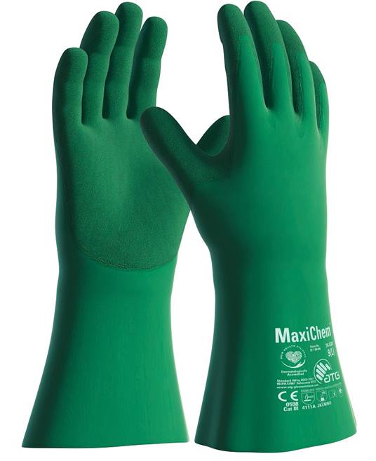 ATG® chemické rukavice MaxiChem® 76-830 08/M - TRItech™ 09