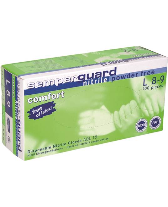 Jednorázové rukavice SEMPERGUARD® Comfort 07/S - nepudrované - modré