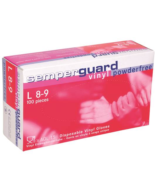Jednorázové rukavice SEMPERGUARD® VINYL 08/M - nepudrované - čiré 08