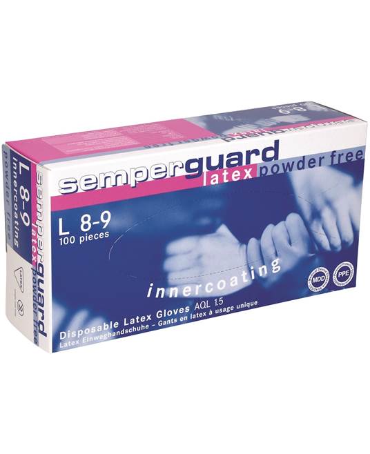 Jednorázové rukavice SEMPERGUARD® LATEX IC 07/S - nepudrované 10
