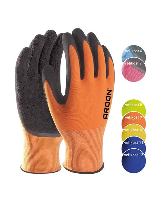 Máčené rukavice ARDON®PETRAX 06/XS - s prodejní etiketou - světle modré 07
