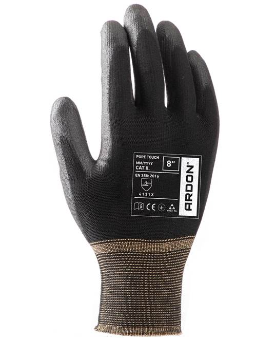Máčené rukavice ARDON®PURE TOUCH BLACK 07/S - černá