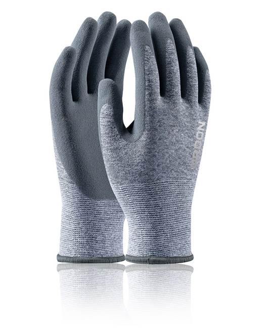 Máčené rukavice ARDON®NATURE TOUCH 07/S - s prodejní etiketou - šedé 10-SPE