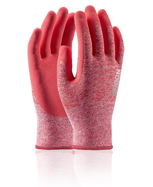Máčené rukavice ARDON®NATURE TOUCH 06/XS - s prodejní etiketou - růžové 07-SPE
