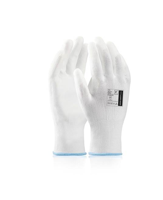 Máčené rukavice ARDONSAFETY/BUCK 08/M - s prodejní etiketou - bílá