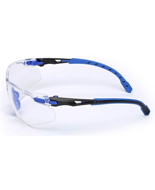 S1101SGAF-EU, Čiré polykarb. brýle Solus Scotchgard AS (modro-černé) 