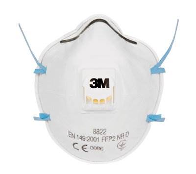 3M™ Respirátor proti pevným částicím, FFP2 s ventilkem, 8822 